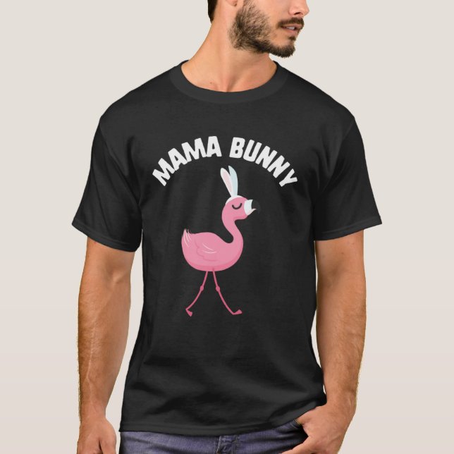 T-shirt Easter Mama Bunny Flamingo Mm Grandma Bunny Kids (Devant)