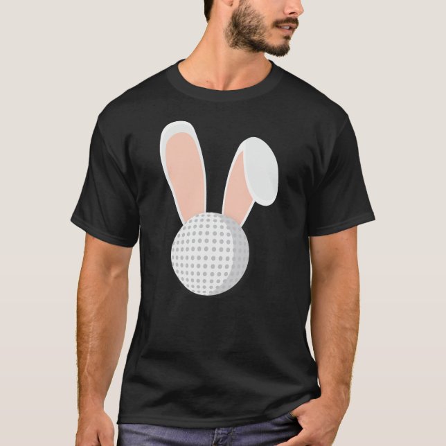 T-shirt Easter Rabbit Bunny Golf Ball Golfer Funny Holiday (Devant)