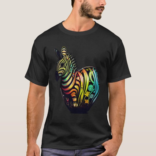 T-shirt Easter ready tops with charming Zebra illustration (Devant)