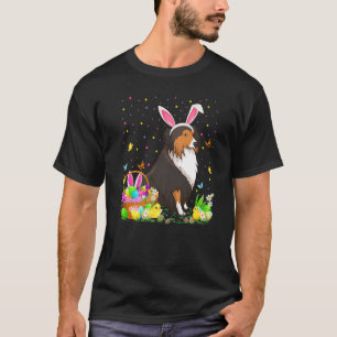 T-shirt Easter Sheltie Chien Bunny Oeuf Chasse Sheltie Eas