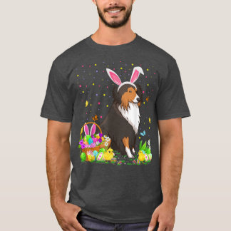 T-shirt Easter Sheltie Chien Bunny Oeuf Chasse Sheltie Eas