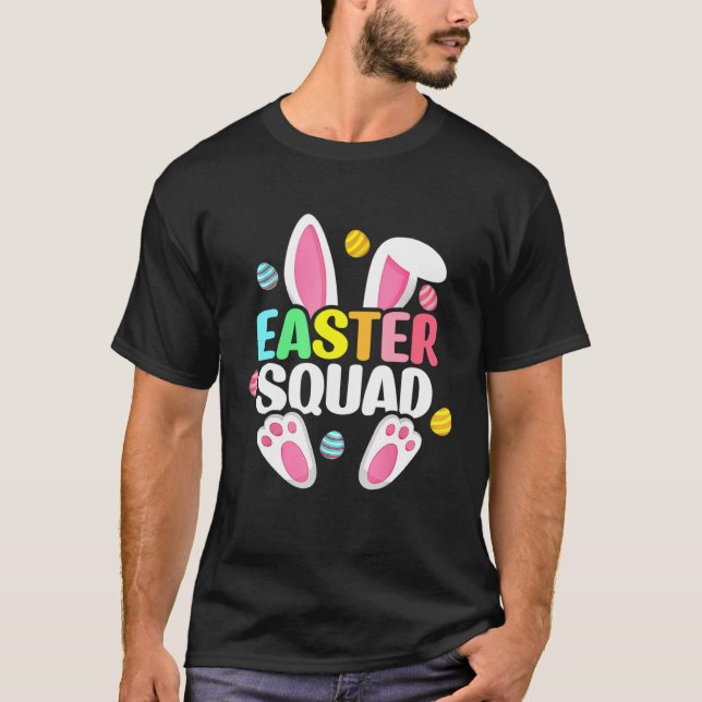 T-shirt Easter Squad Bunny Ear Eggs Hunting Family Matchin (Devant)