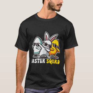 T-shirt Easter Squad Dabbing Bunny Chick Egg Chasse Match