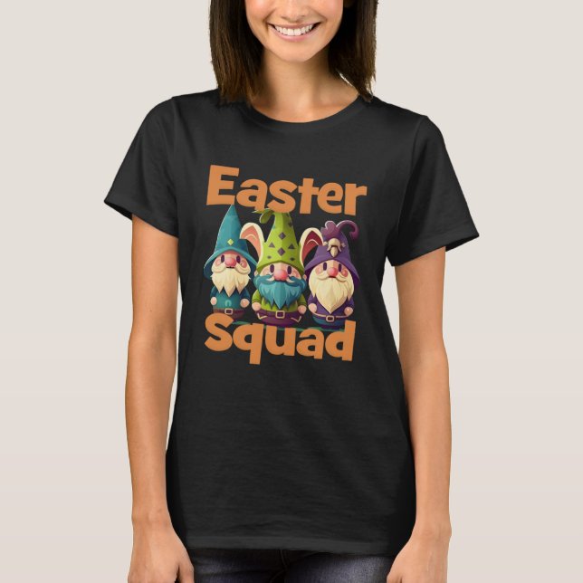 T-shirt Easter Squad Family Matching Gnomes Bunny Egg Hunt (Devant)