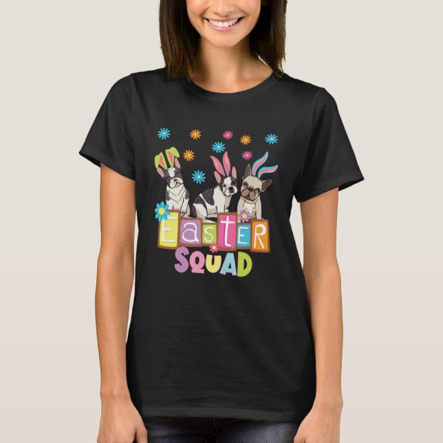T-shirt Easter Squad French Bulldog Frenchie  Souvenirs (Devant)