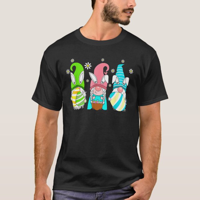 T-shirt Easter Squad Funny Gnome Bunny Egg Hunting Matchin (Devant)