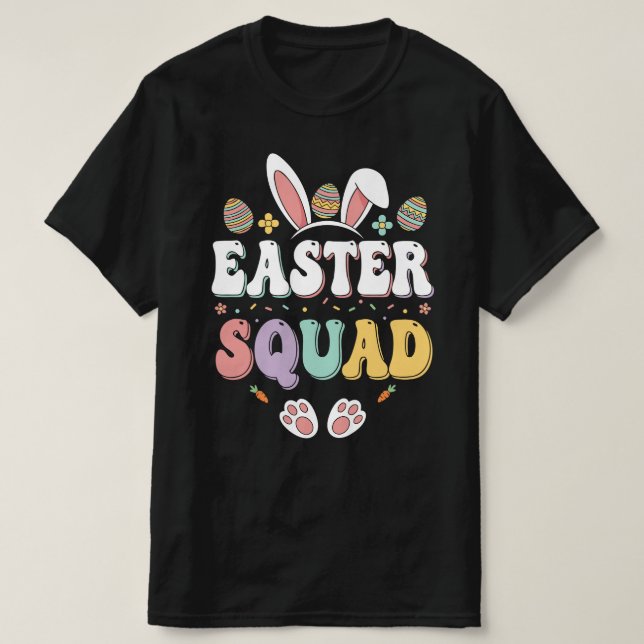 T-shirt Easter Squad | Retro Bunny Squad (Design devant)