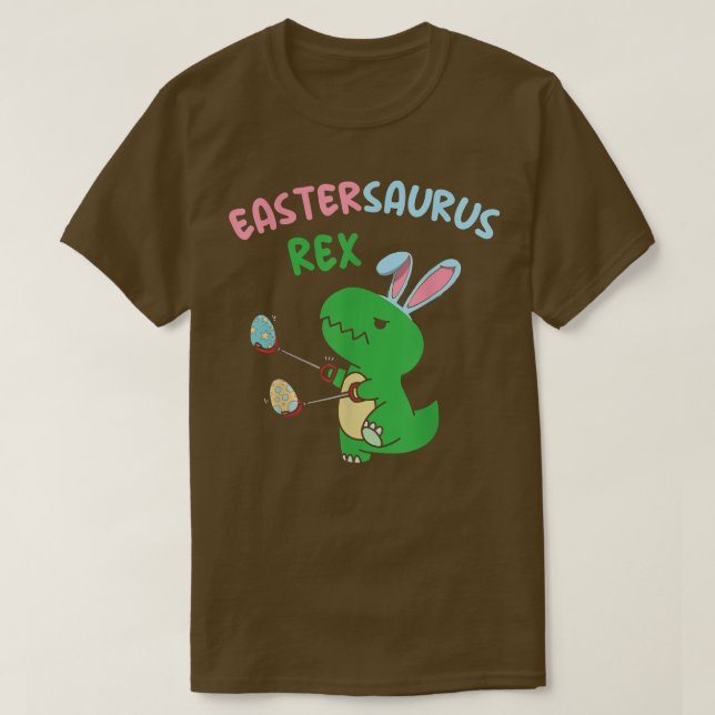 T-shirt Eastersaurus Re Tre Pâques Bunny Dino Garçons À (Design devant)
