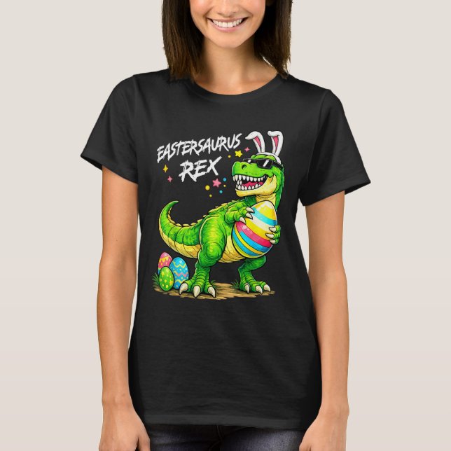 T-shirt Eastersaurus Rex Funny Dinosaur Easter T Rex Bunny (Devant)
