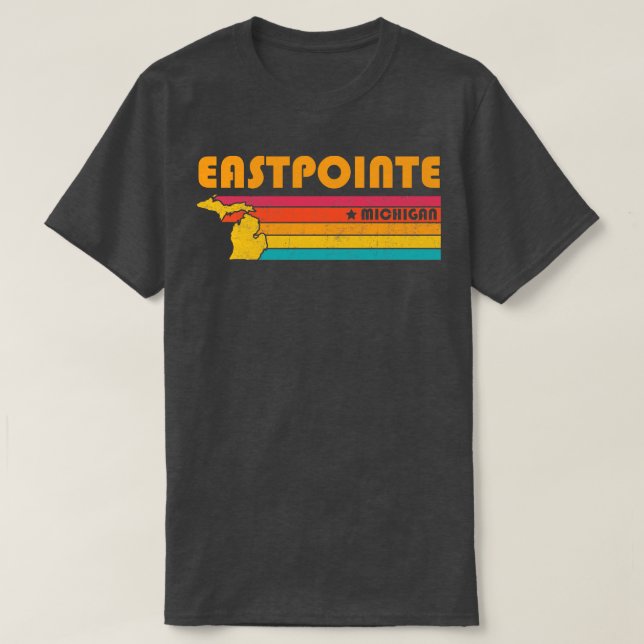 T-shirt Eastpointe Michigan Vintage Souvenir déshabillé (Design devant)