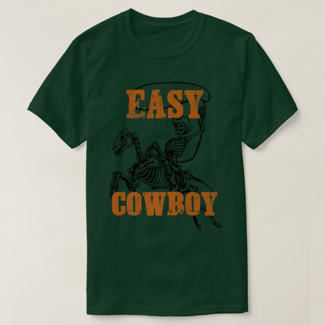 T-shirt Easy Cowboy Skeleton  (Design devant)