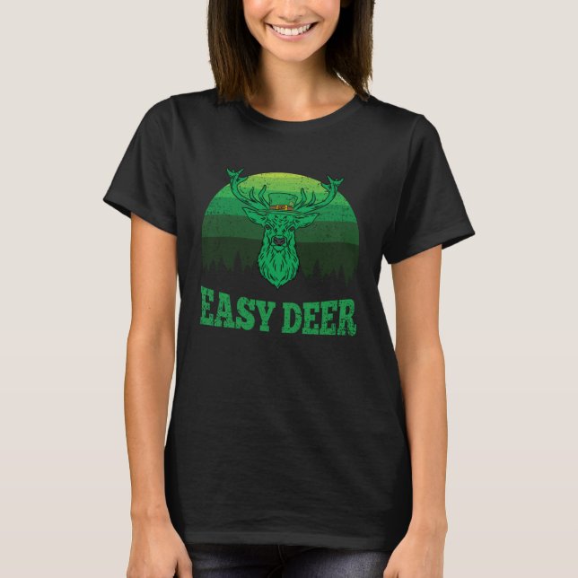 T-shirt Easy Deer Hunt Jour de la Saint Patrick Retro Iris (Devant)