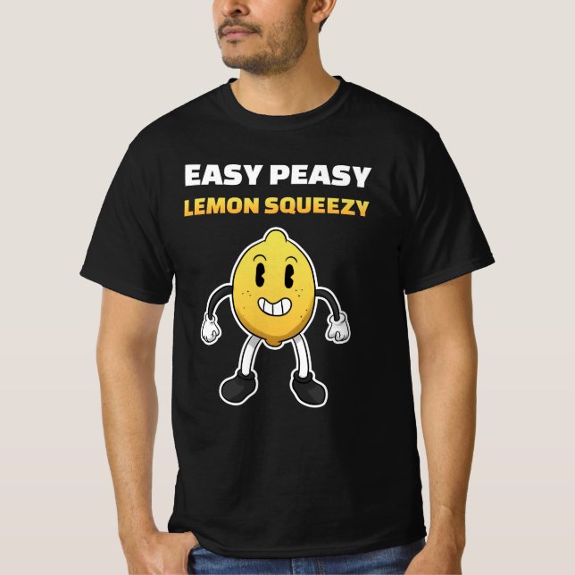 T-shirt Easy Peasy Lemon Squeezy Lemon Lemonade Summer (Devant)