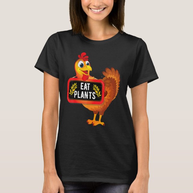 T-shirt Eat Plants Vegan Vegetarian Turkey Thanksgiving (Devant)