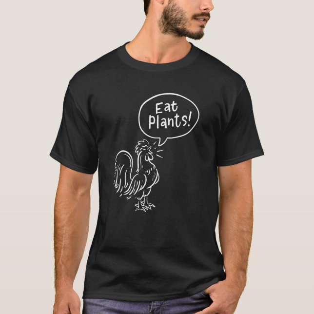 T-shirt Eat Plants Vegan Vegetarian Turkey Thanksgiving_1 (Devant)