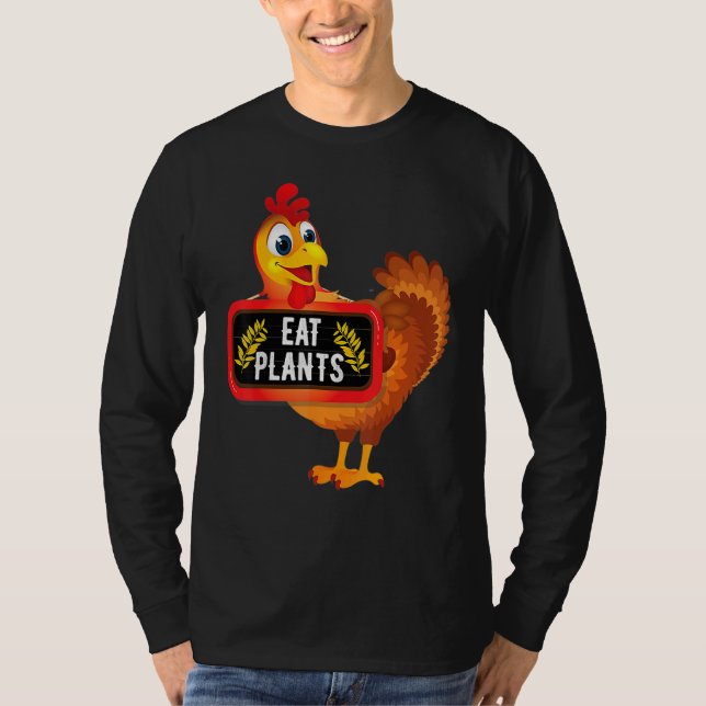 T-shirt Eat Plants Vegan Vegetarian Turkey Thanksgiving_2 (Devant)