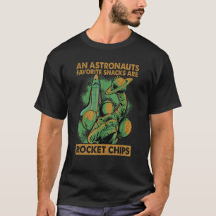 T-shirt Eat Rocket Chips d'astronaute pour Breakfast Jokes