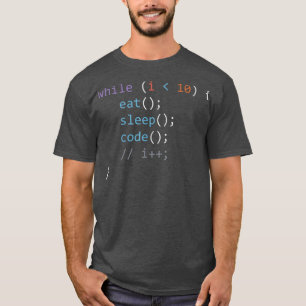 T-shirt Eat Sleap Code Répétition, développeur informatiqu