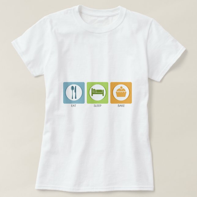 T-shirt Eat Sleep Bake ! (Design devant)