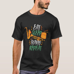 T-shirt Eat Sleep Band Répéter Funny Marching Band
