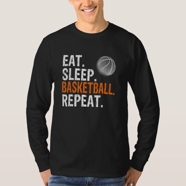T-shirt Eat Sleep Basketball Repeat (Devant)