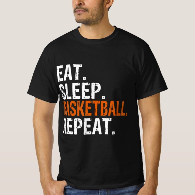 T-shirt Eat Sleep Basketball Repeat Gift  (Devant)