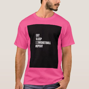 T-shirt Eat Sleep Basketball Répéter joueur entraîneur