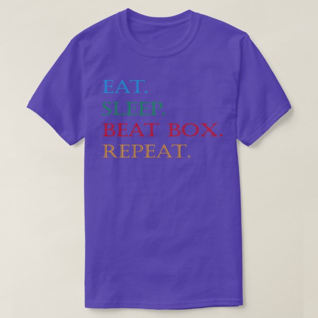 T-shirt Eat Sleep Beatbox Répéter1 (Design devant)