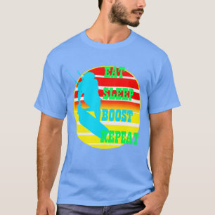 T-shirt Eat Sleep Boost Répéter Female Kitesufer Suns Rétr