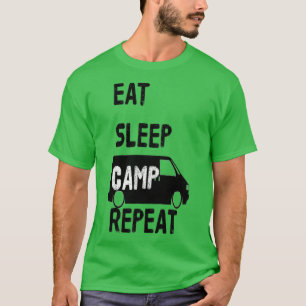 T-shirt EAT SLEEP CAMP REPÉRER T4 noir