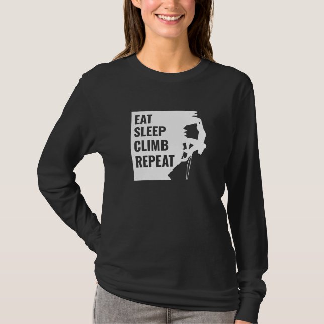 T-shirt Eat Sleep Climat Répéter (Devant)