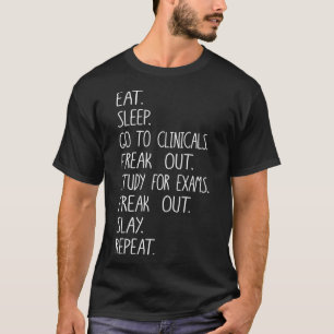 T-shirt Eat Sleep Cliniques design Radiologie Rad Tech Sch