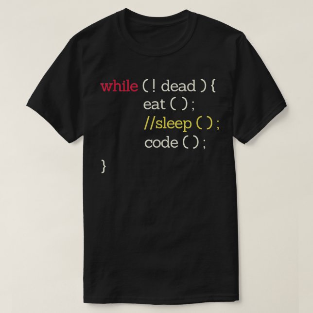 T-shirt Eat Sleep Code Drôle Programmateur Informatique (Design devant)