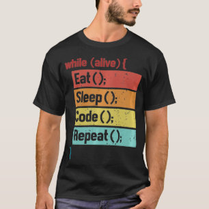 T-shirt Eat Sleep Code Repeat Full Stack Coder