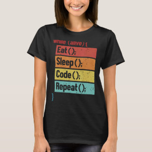 T-shirt Eat Sleep Code Répéter le développeur logiciel It