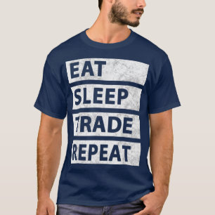 T-shirt Eat Sleep Commerce Stock Commerce Répéter Crypto