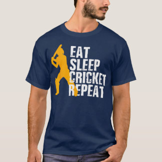 T-shirt Eat Sleep Cricket Repeat Classic
