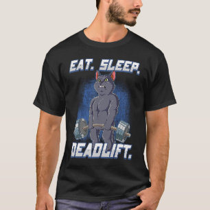 T-shirt Eat Sleep Deadlift Salle De Fitness Bodybuilding