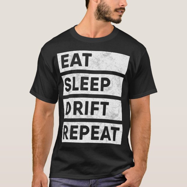 T-shirt Eat Sleep Drift Répéter Tokyo JDM Cadeau Premium (Devant)