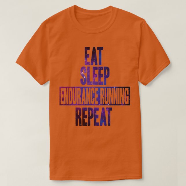 T-shirt Eat Sleep Endurance Runat Repeat Sticker (Design devant)
