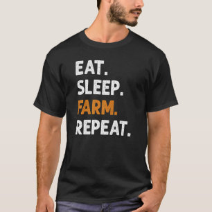 T-shirt Eat Sleep Farm Repeat Farming Farmer 1