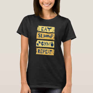 T-shirt Eat Sleep Gym Repeat Premium