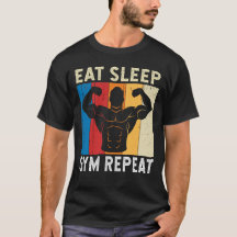 Eat Sleep Gym Répéter Humour Fitness Fitness Exerc