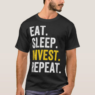T-shirt Eat Sleep Investisseur Stock Investisseur Trader