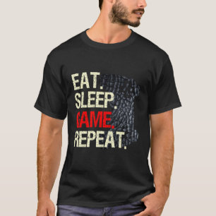 T-shirt Eat Sleep Jeu Répéter Gamer Funny Jeu Cadeaux Garç