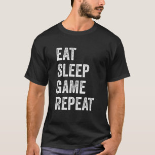 T-shirt Eat Sleep Jeu Répéter Jeux Vidéos Jeu Jeu Hommes G