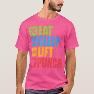 T-shirt Eat Sleep Lift Punch - Stout Boxe d'entraînement A