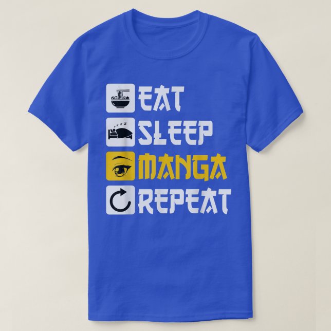 T-shirt Eat Sleep Manga (Design devant)