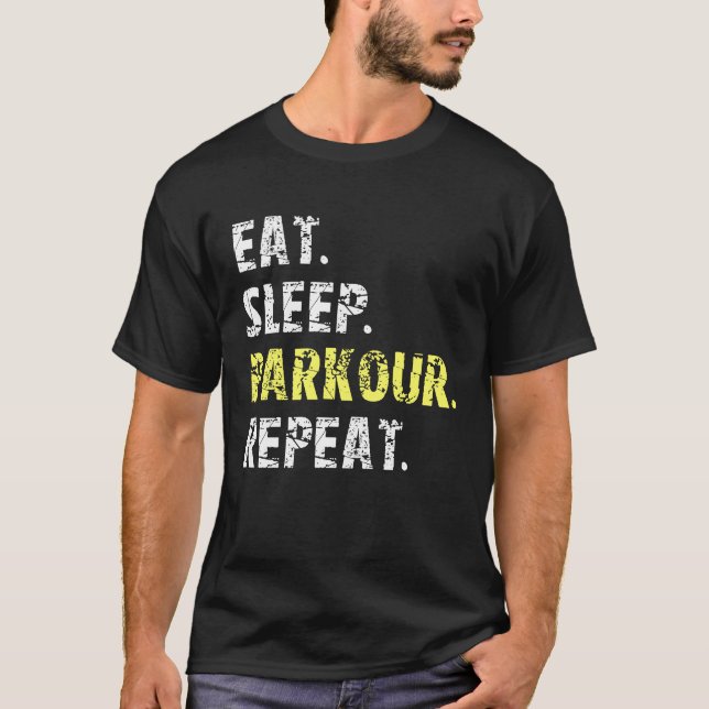 T-shirt Eat Sleep Parkour Repea   Parkour (Devant)