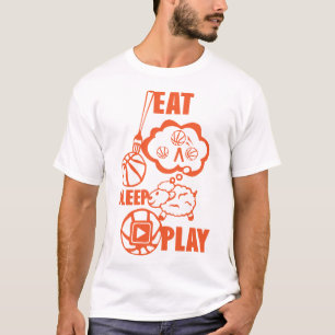 T-shirt eat sleep play basketball fourchette mouton 2010